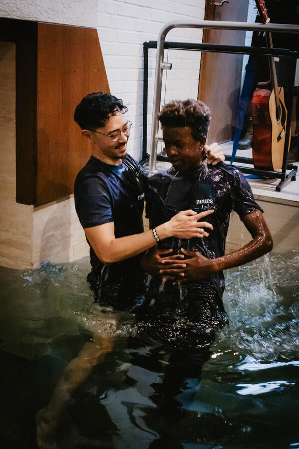 Our first baptism Our first baptism